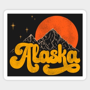 Vintage State of Alaska Mid Century Distressed Aesthetic Magnet